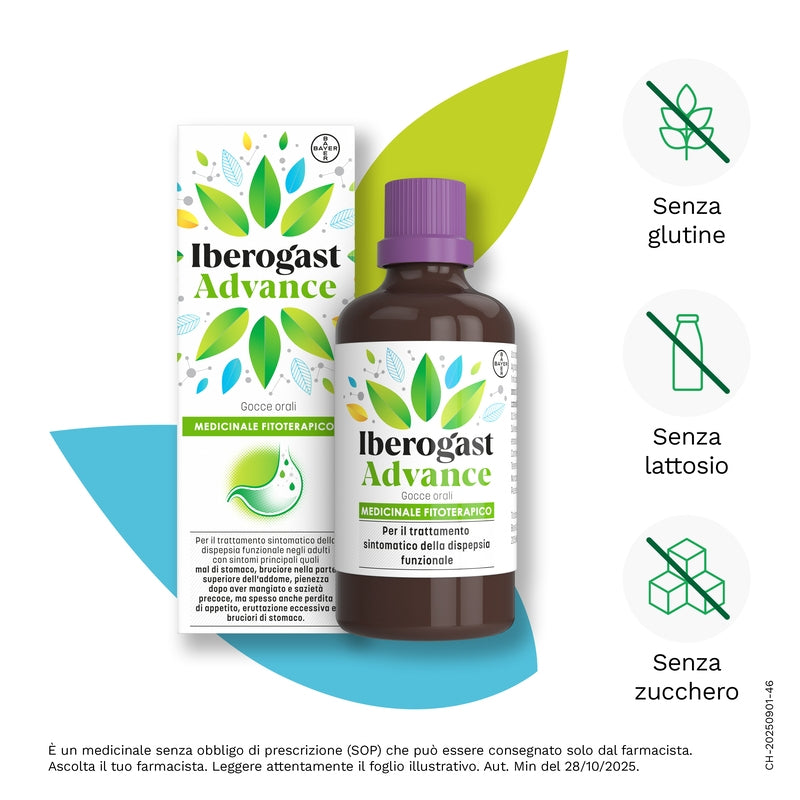 Iberogastadvance Gocce Orali Liquido 1 Flacone in Vetro da 100 ml con Applicatore Contagocce-10