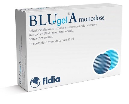Blu Gel A Monodose Gocce Oculari protegge umidifica e lubrifica l'occhio 15 flaconcini-2