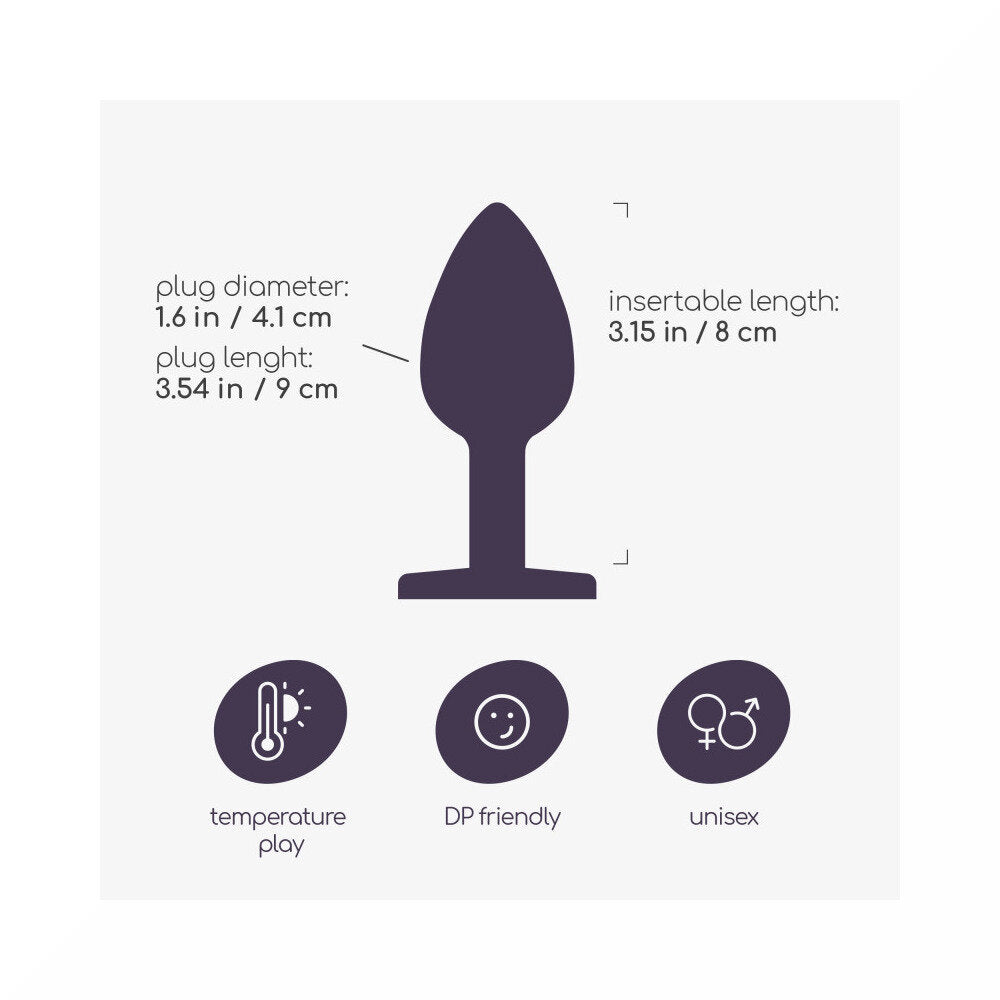 Crushious Plug Anale Bijou Gioiello Nero Grande-3