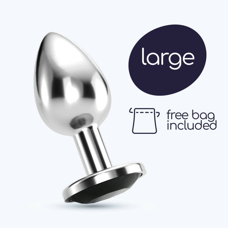 Crushious Plug Anale Bijou Gioiello Nero Grande-4