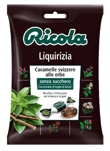Ricola Liquirizia caramelle alle erbe svizzere senza zucchero 70g-2