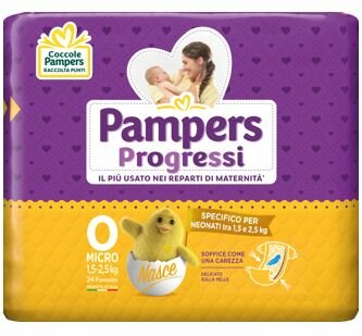 Pampers Progressi 0 Micro 1,5-2,5 kg 24 pannolini-2