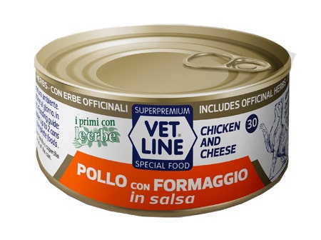 Vet Line Per Gatto Pollo Con Formaggio In Salsa 70g-1