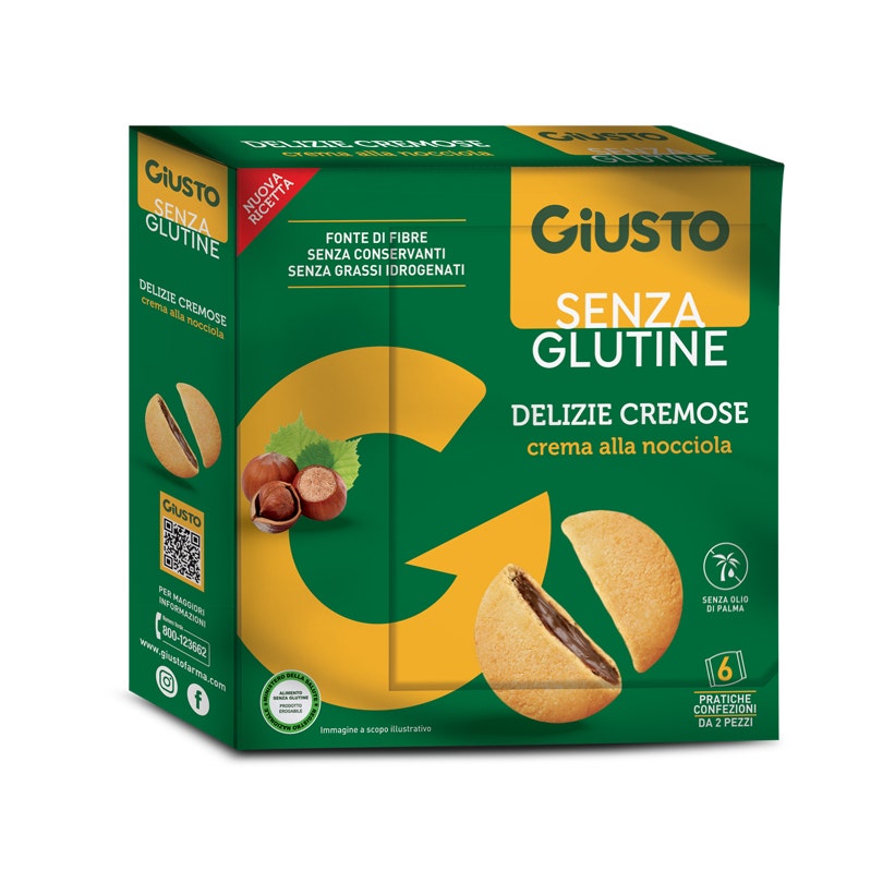 Giusto Senza Glutine Delizie Cremose Alla Nocciola 180g-1