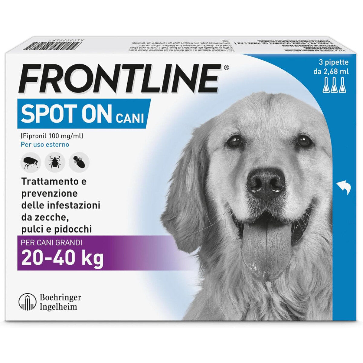 Frontline Spot-On Cani 20-40kg 3 Pipette-1