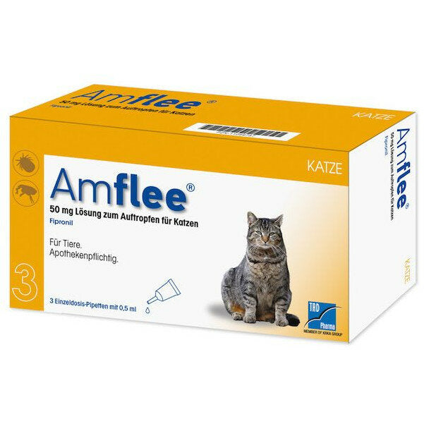 Amflee Spot-On Gatti Soluzione 3 Pipette 0,5ml 50mg-2