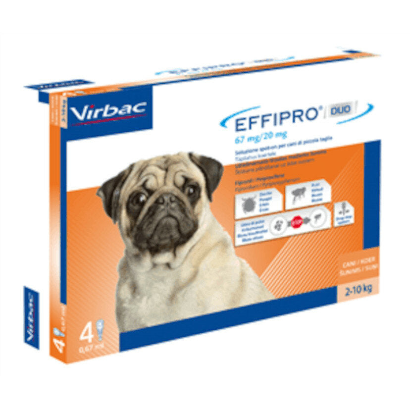 Effipro Duo Antiparassitario per cani dai 2-10Kg 4 pipette-2