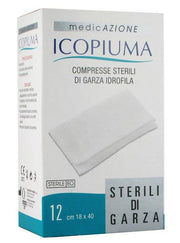 Icopiuma Compresse Sterili di garza idrofila 18X40 cm 12 pezzi-1
