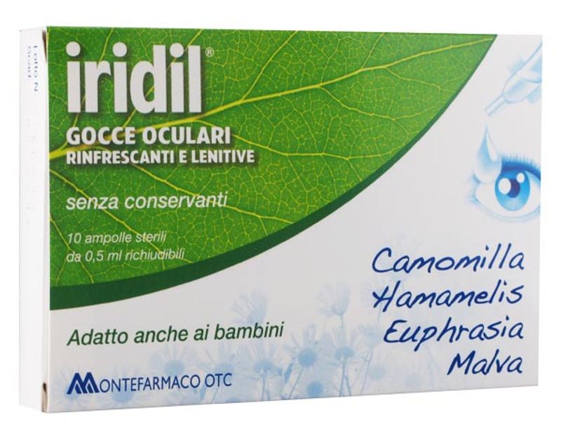 Iridil Gocce Oculari rinfrescanti e lenitive 10 ampolle monodose 0,5ml cad.-1