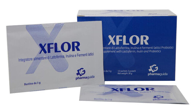 XFlor integratore alimentare di Lattoferrina Inulina e fermenti lattici 12 bustine-2