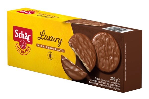 Schar Luxury biscotti ricoperti di cioccolato al latte 200g-2