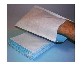 Manopola Impermeabile Non Saponata Colore Azzurro 100 Pezzi-2