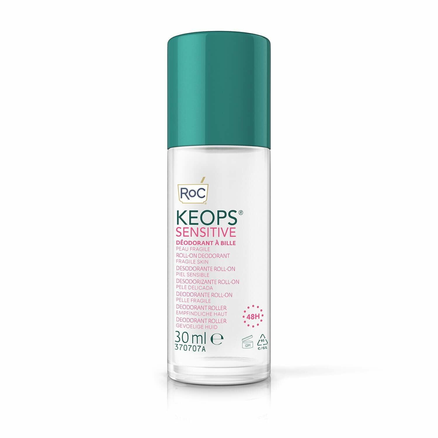 Roc Keops Sensitive Deodorante Roll-On 48h pelle fragile 30ml-2