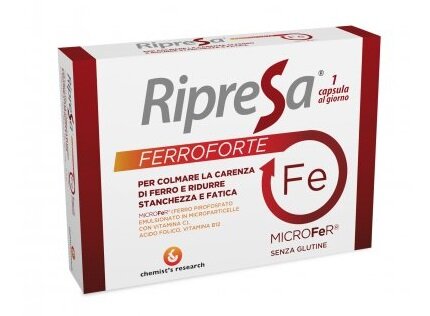 Ripresa Ferroforte integratore alimentare per ridurre la stanchezza e fatica 20 capsule-2