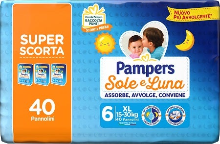 Pampers Sole Luna Trio xl 40 Pezzi-1