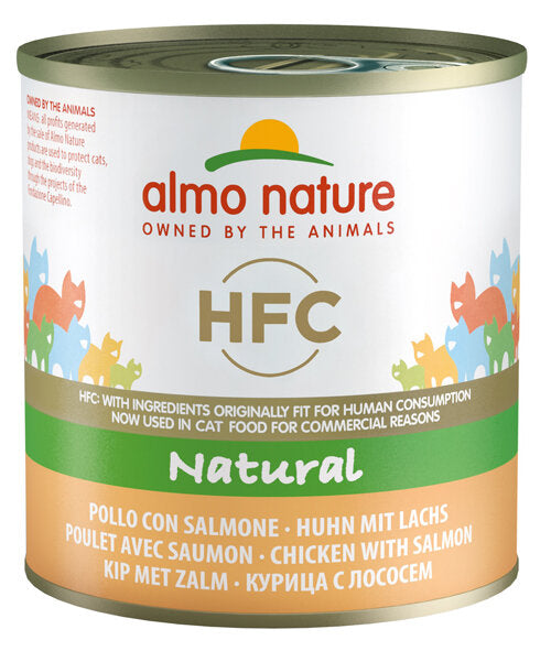 Almo Nature HFC Natural Pollo con Salmone alimento umido per gatti adulti 280g-1