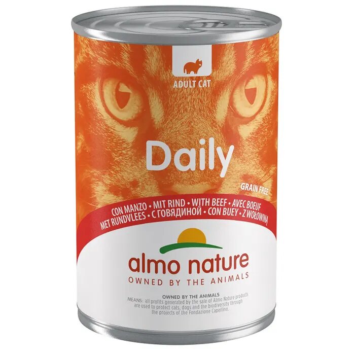 Almo Nature Daily Menu Manzo alimento umido per gatti adulti 400g-2