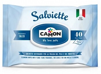 Camon Salviette Detergenti Per Cani E Gatti Talco 40 Pezzi-2
