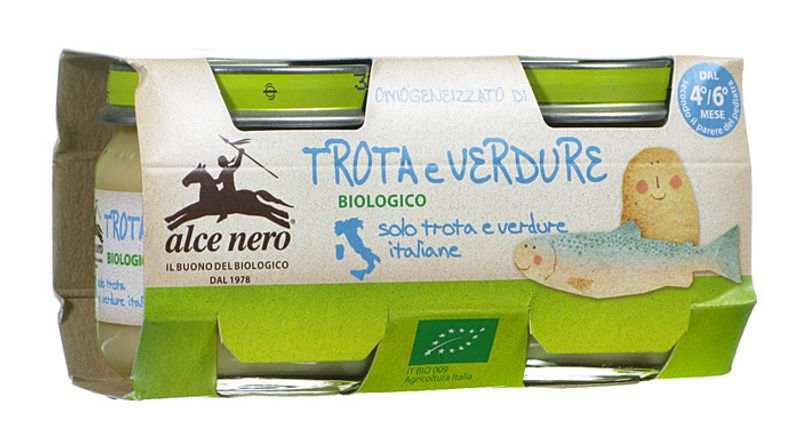 Alce Nero Omogeneizzato di Trota e Verdure biologico-1