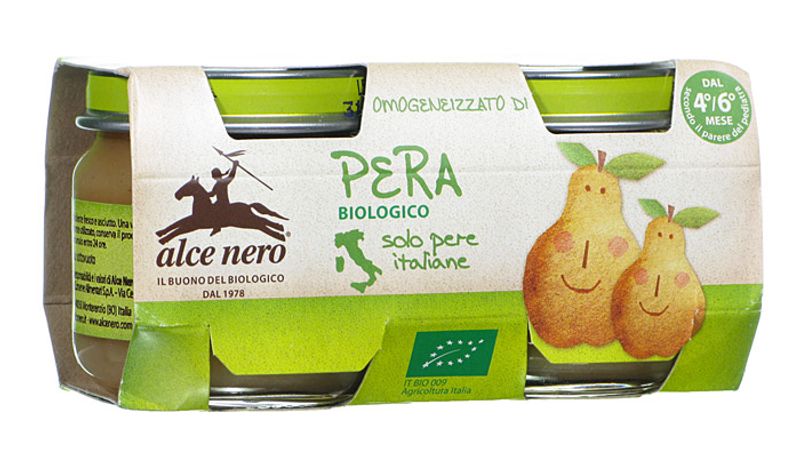 Alce Nero Omogeneizzato di Pera biologico 2x80g-1