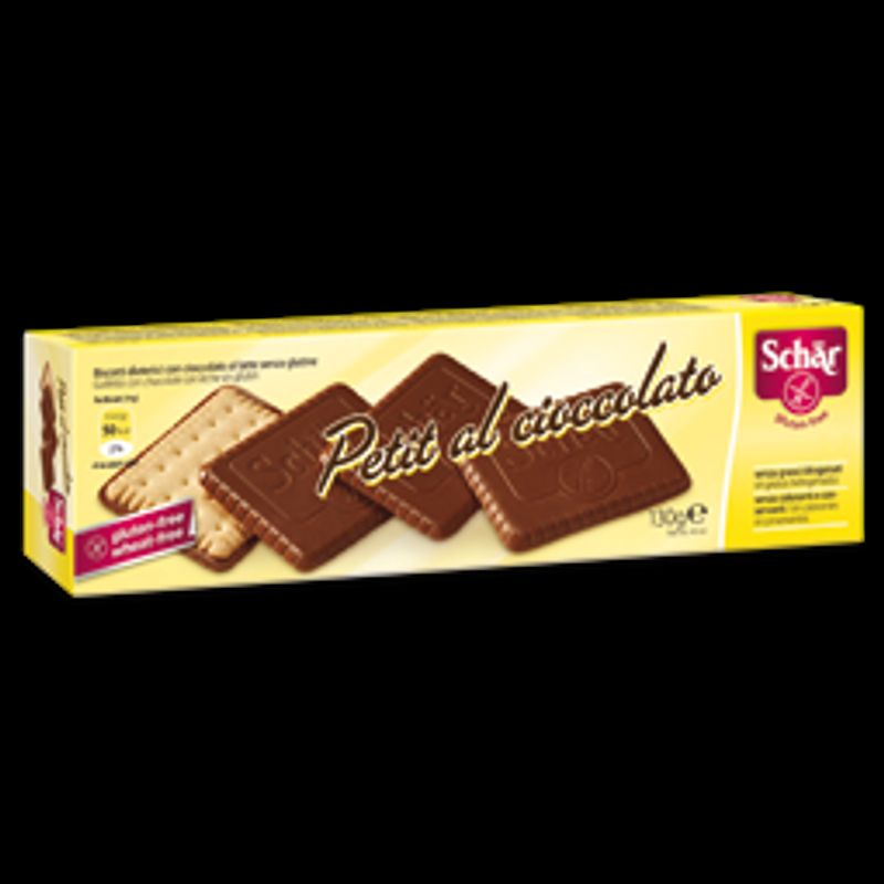 Schar Petit al cioccolato biscotti con cioccolato al latte senza glutine 130g-1