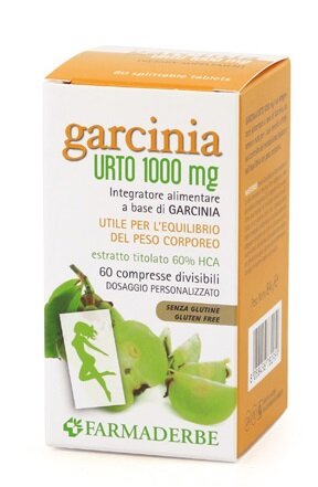 Farmaderbe Garcinia Urto 1000 mg equilibrio del peso corporeo-2