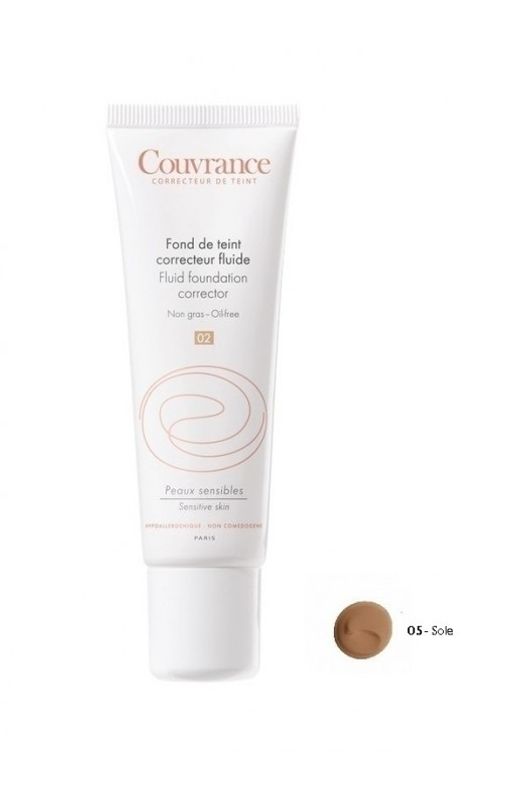 Avene Couvrance Fondotinta Correttore Fluido 5.0 Dorato pelli sensibili SPF20 30ml-1
