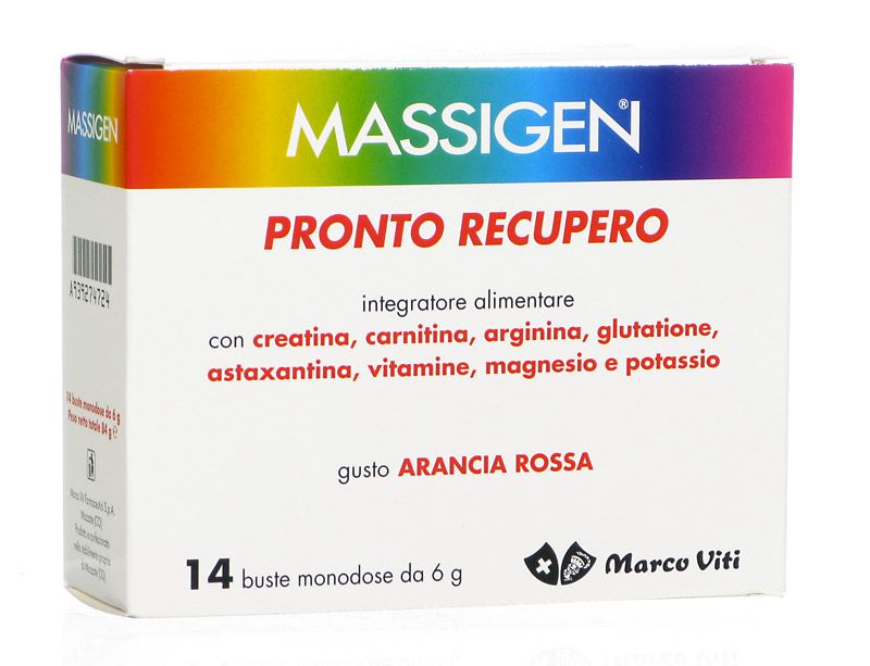 Massigen Pronto Recupero 14 bustine monodose arancia rossa-1