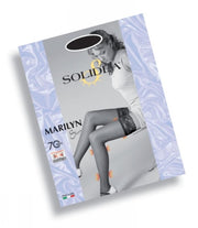 Calza autoreggente 70 denari a maglia liscia Solidea Marilyn colore Nero taglia 1S-1