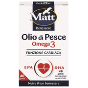 Matt Benessere Olio Di Pesce Omega 3 utile per la funzione cardiaca 40 Gellule-2