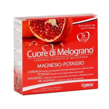 Optima Cuore di Melograno Magnesio e Potassio utile per l'apparato cardiovascolare 14 bustine-2