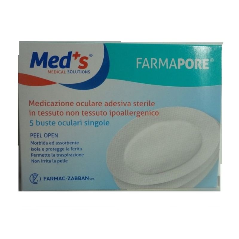 Med's Medicazione oculare adesiva sterile in tessuto non tessuto ipoallergenico-1