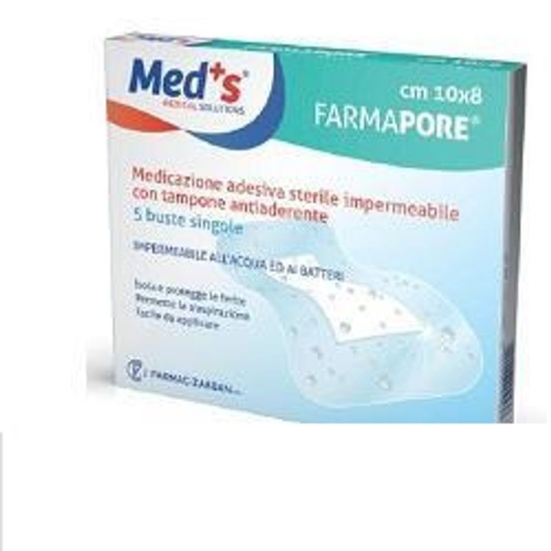 Med's Medicazione adesiva sterile impermeabile con tampone antiaderente cm 5x7-1