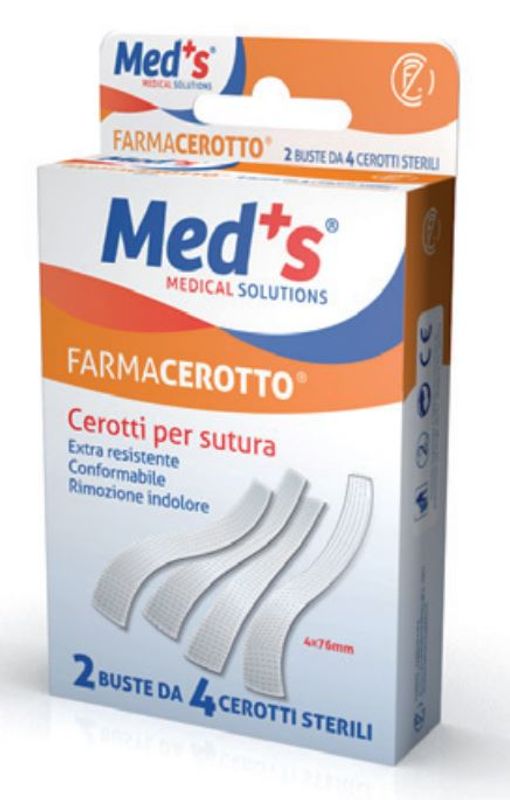 Med's farmacerotto cerotti per sutura 2 buste da 4 cerotti sterili-1
