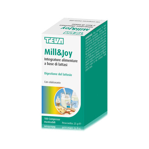 Teva Mill E Joy Integratore Alimentare lattasi 100 Compresse Masticabili digestione del lattosio-2