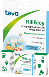Teva Mill E Joy Integratore Alimentare lattasi 20 Compresse Masticabili digestione del lattosio-2