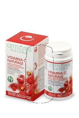 Armores Natura Vitamina C Naturale per la riduzione di stanchezza e affaticamento 60 compresse masticabili-2