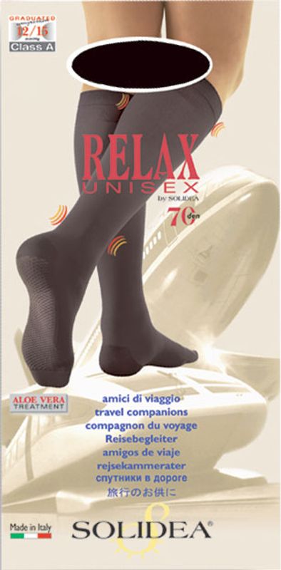 Solidea Relax Unisex 70denari compressione graduata 12/15 mmHg TG M Blu scuro-1