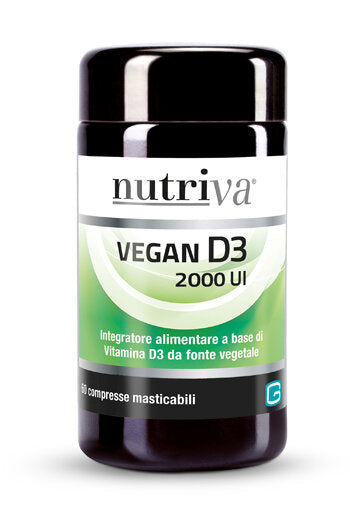 Nutriva Vegan D3 2000 UI utile per le difese immunitarie 60 compresse-2
