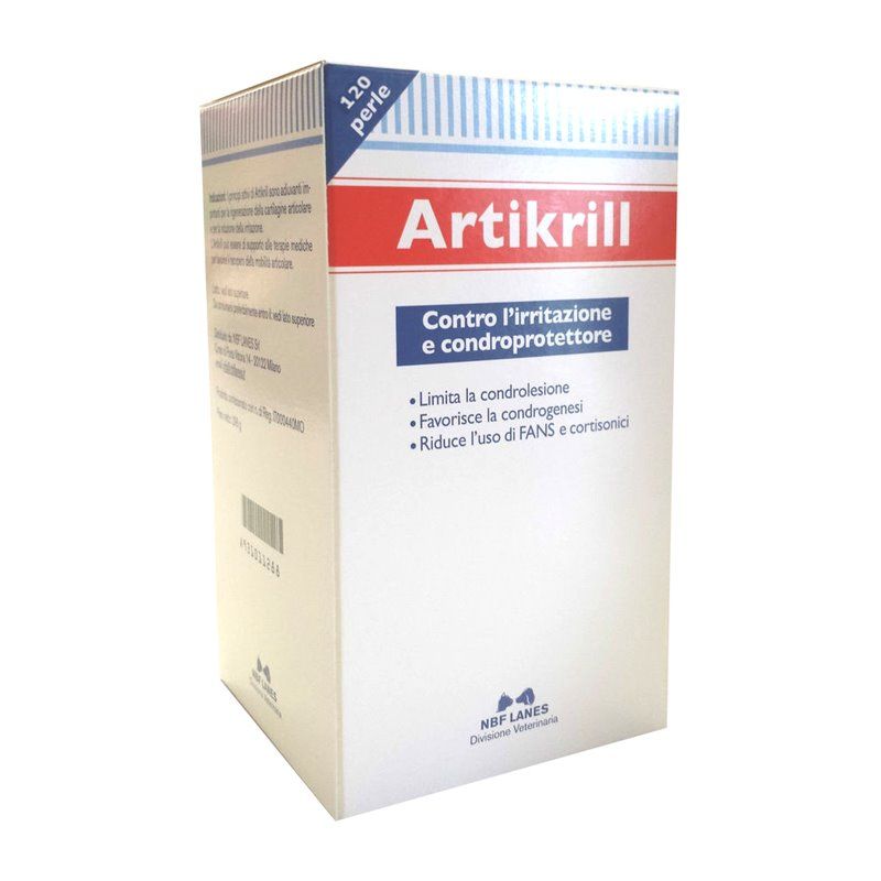 Artikrill Condroprotrettore e contro l'irritazione articolare per cani 120 perle-1