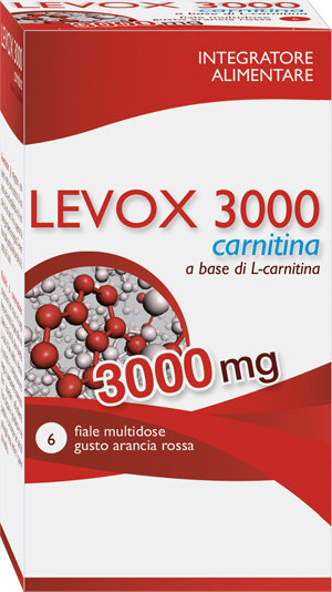 Levox 3000 Carnitina integratore alimentare 6 fiale monodose-2