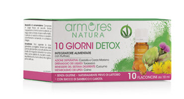 Armores Natura 10 giorni Detox Integratore alimentare depurativo 10 flaconcini da 10ml-2
