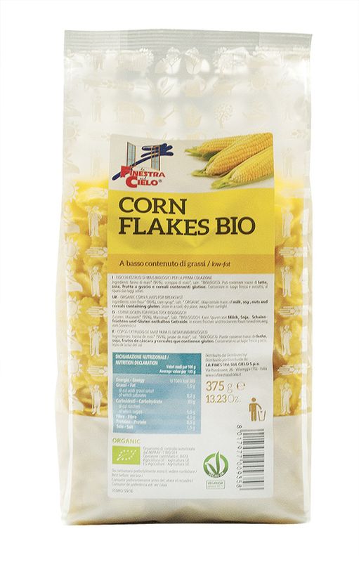 Corn Flakes bio fiocchi estrusi di mais biologici per la prima colazione da 375gr-1