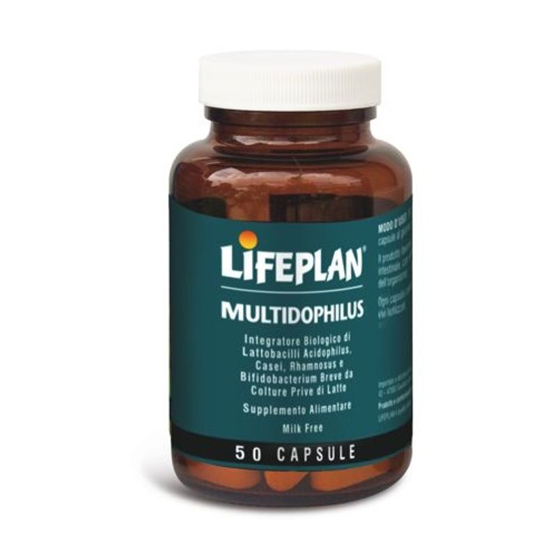 Lifeplan Multidophilus favorisce l'ecosistema intestinale senza glutine 50 capsule-1