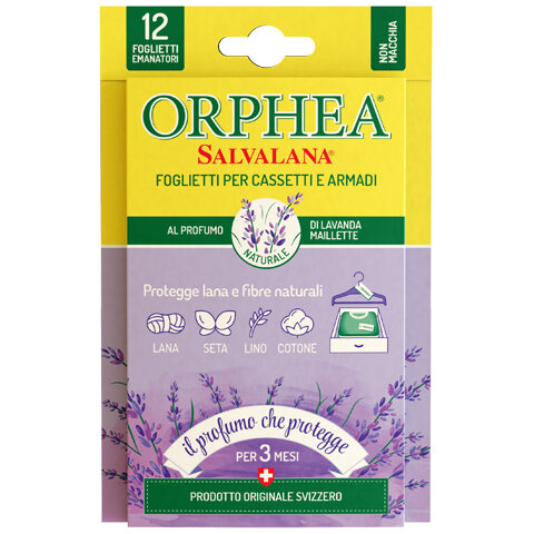 Orphea Salvalana foglietti per cassetti e armadi Lavanda Maillette 12 foglietti-2