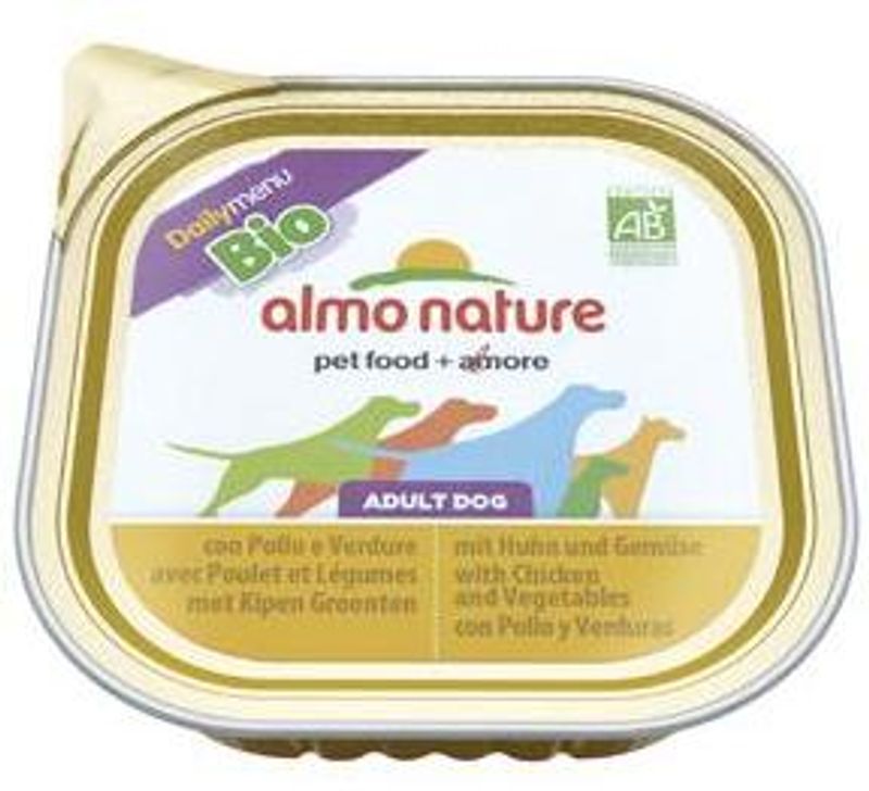 Bio Paté Almo Nature pollo e verdure 300g - Cane adulto-1