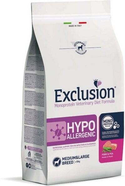 Exclusion Monoprotein Veterinary Diet Formula Hypoallergenic Crocchette Suino/Piselli Per Cani Tagli-2