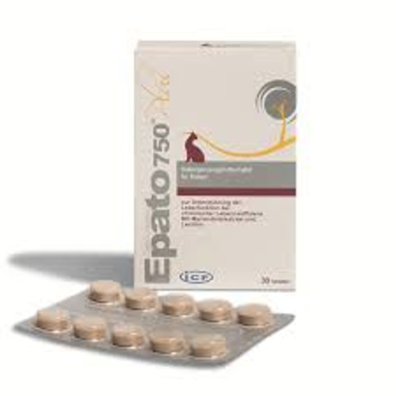 Epato 750 plus alimento complementare per gatti 30 compresse-1