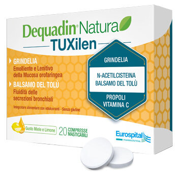 Dequadin Natura Tuxilen per la fluidità delle secrezioni bronchiali 20 compresse-2