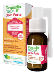 Dequadin Natura Gola Forte per il benessere della gola spray 15ml gusto menta e lime-2